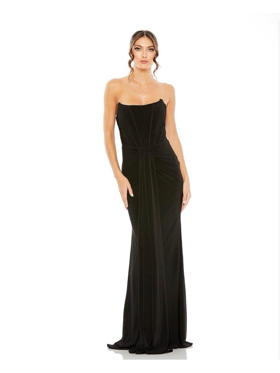 Mac Duggal Dresses & Skirts - Mac Duggal Black Ieena Strapless Sweetheart Jersey Gown With Waist Detail- Sz 8